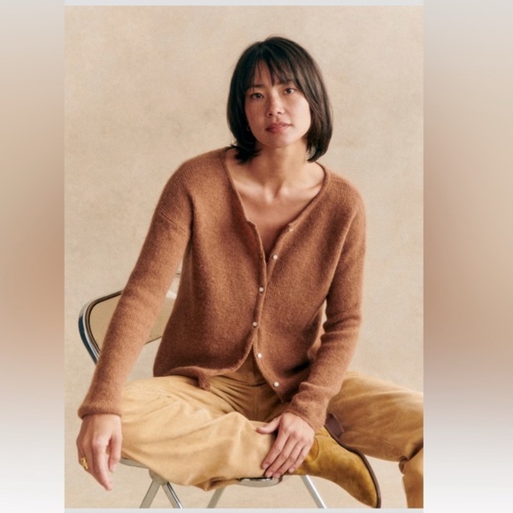 Sezane Sweaters - Sezane Gaspard cardigan in camel